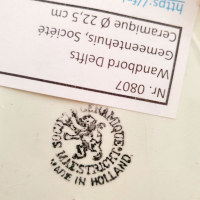 Wandbordje Societe Ceramique